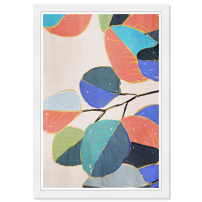 Wynwood Studio Prints Floral and Botanical Colorful Leaf Party Blue and Tropical Wall Art Canvas Print