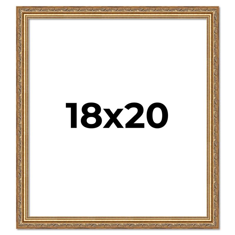 18x20 Frame Red Solid Wood Picture Frame Width 1.75 Inches | Interior Frame Depth 1 13/16 Inches