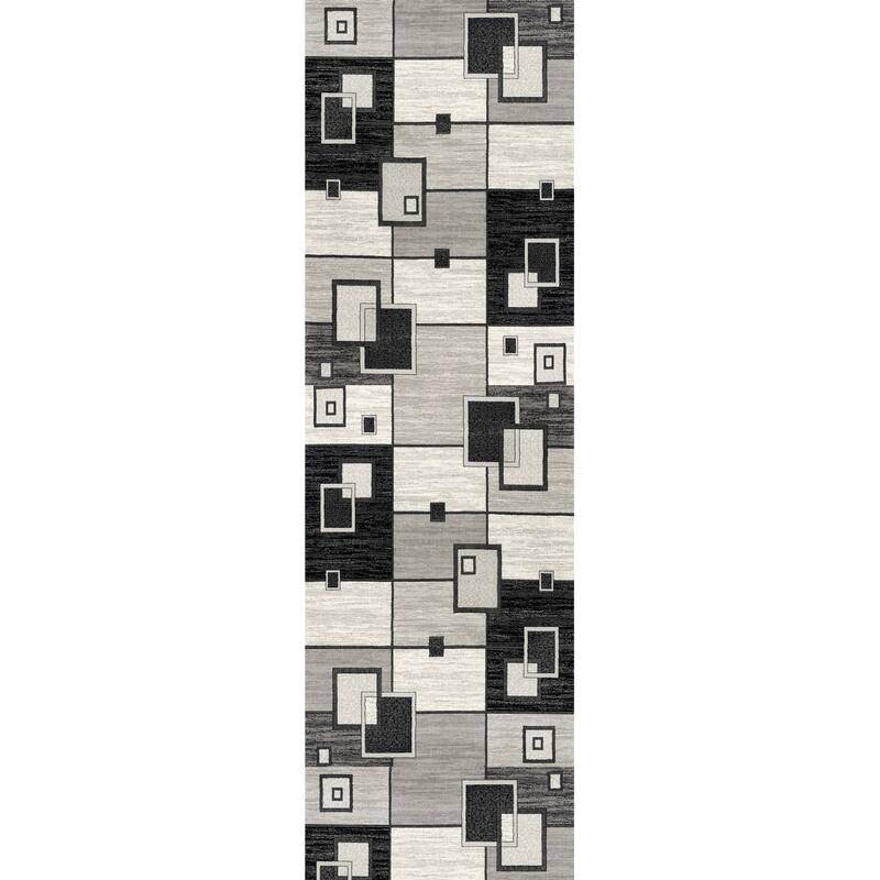 HomeRoots Geometric Modern Runner Area Rug