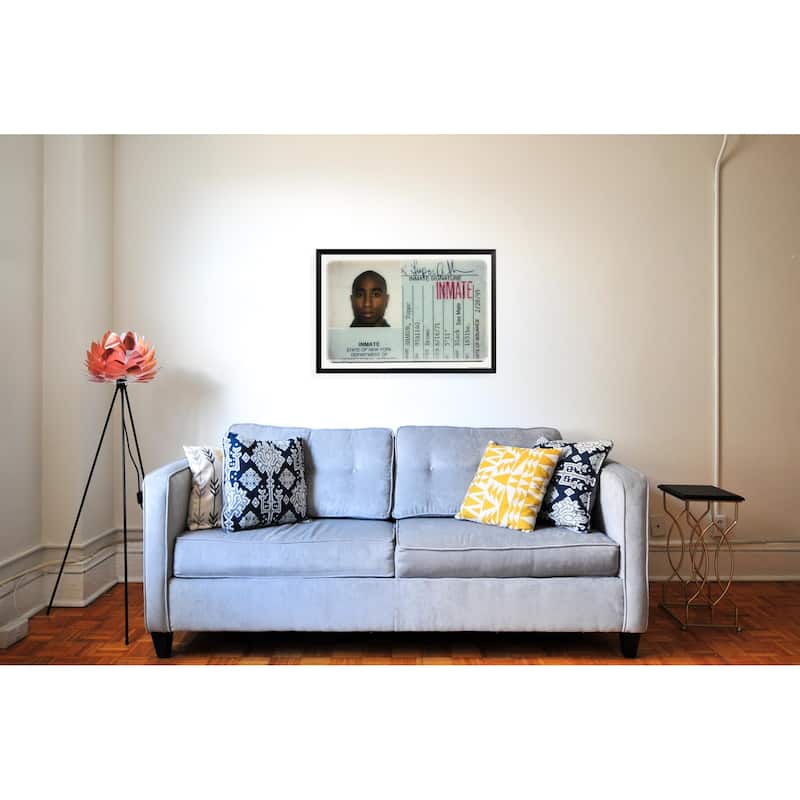 Tupac Prison Id Framed Poster - 24 x 36 Inch
