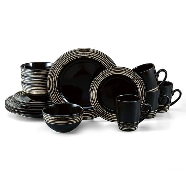 slide 2 of 3, Pfaltzgraff Bryson Black 16PC DW Set, Service for 4