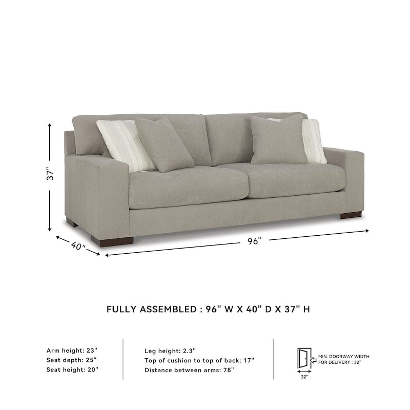 Signature Design by Ashley Maggie Sofa - 96"W x 40"D x 37"H