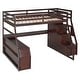 preview thumbnail 32 of 50, Full Size Loft Bed with 7 Drawers 2 Shelves and Desk