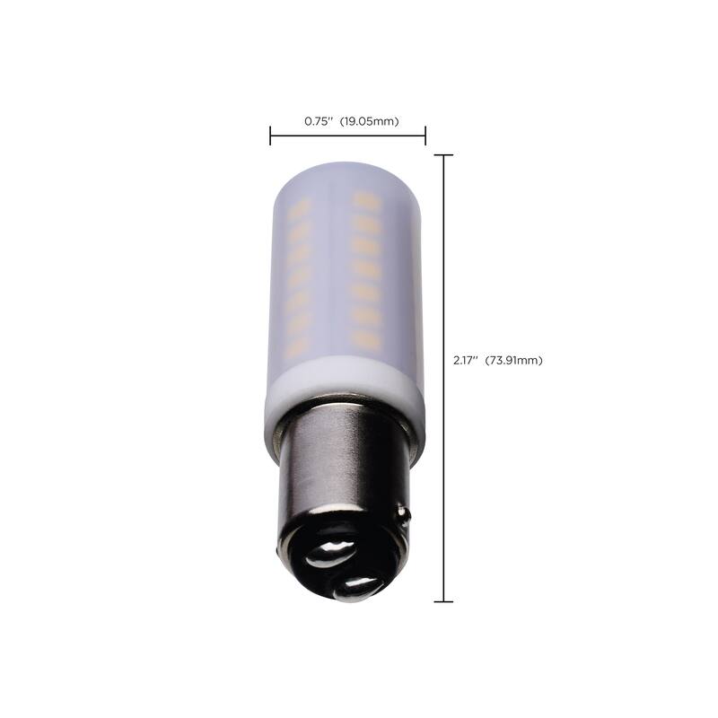 5 Watt T6 LED Frost Finish DC Base 5000K 120 Volt