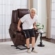 preview thumbnail 58 of 77, MCombo Electric Power Lift Recliner Chair Sofa with Massage and Heat, 3 Positions, USB Ports, Faux Leather