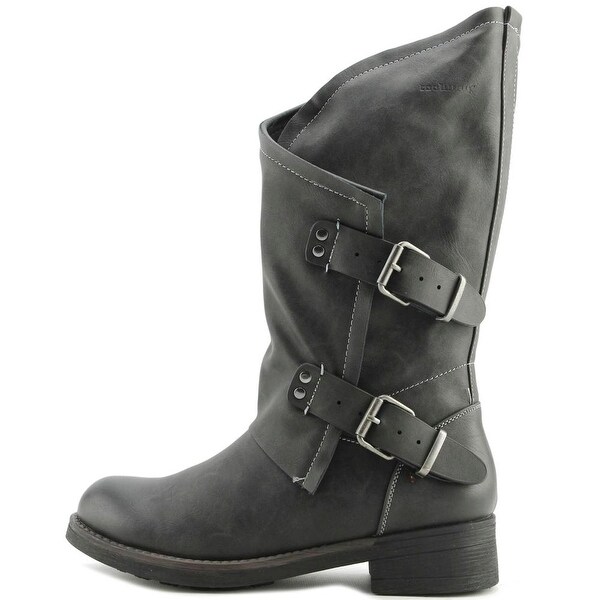 black alida leather boot