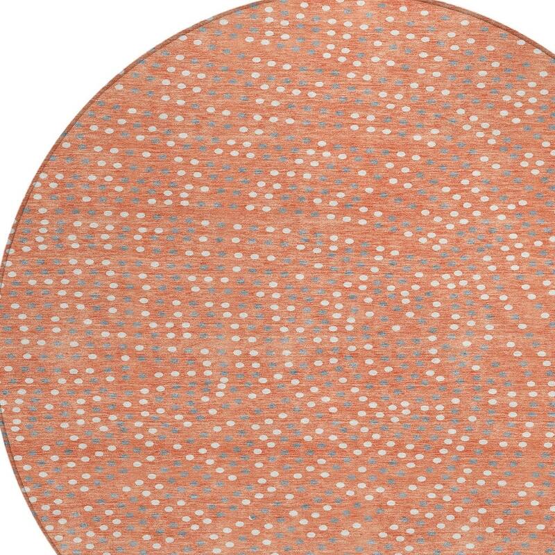 HomeRoots Polka Dot Transitional Rectangle Outdoor Rug