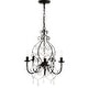 preview thumbnail 5 of 9, Glenn 5-Light 17" Crystal/Metal LED Chandelier, Black by JONATHAN Y