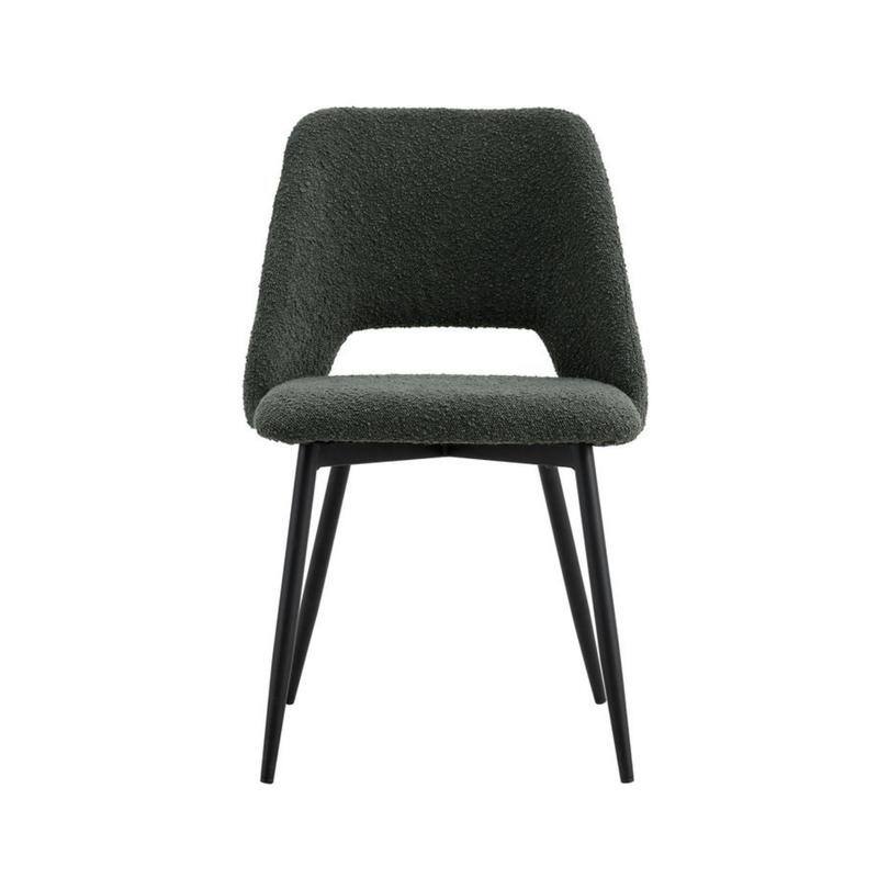 Boucle Upholstered Bella Dining Chairs (Set of 2)