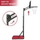 preview thumbnail 6 of 21, Roomfitters Portable Basketball Hoop with 28 Inch Backboard, Adjustable Height 4.8-7.7ft and Stable Base with Wheels