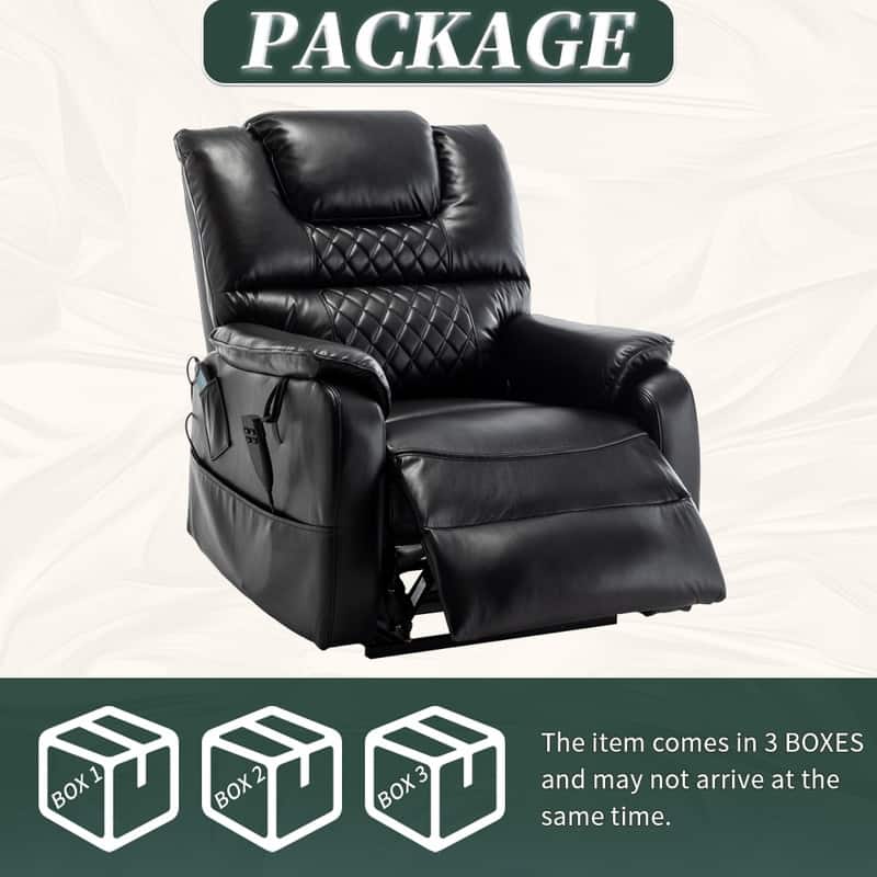 Best Choice Oversized Dual Motor Power Lift Recliners, Leather