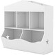 preview thumbnail 1 of 4, 31 in.W Kids Toy Freestanding Storage Cabinet and Bookshelf with 9 Cubbies and Bins White