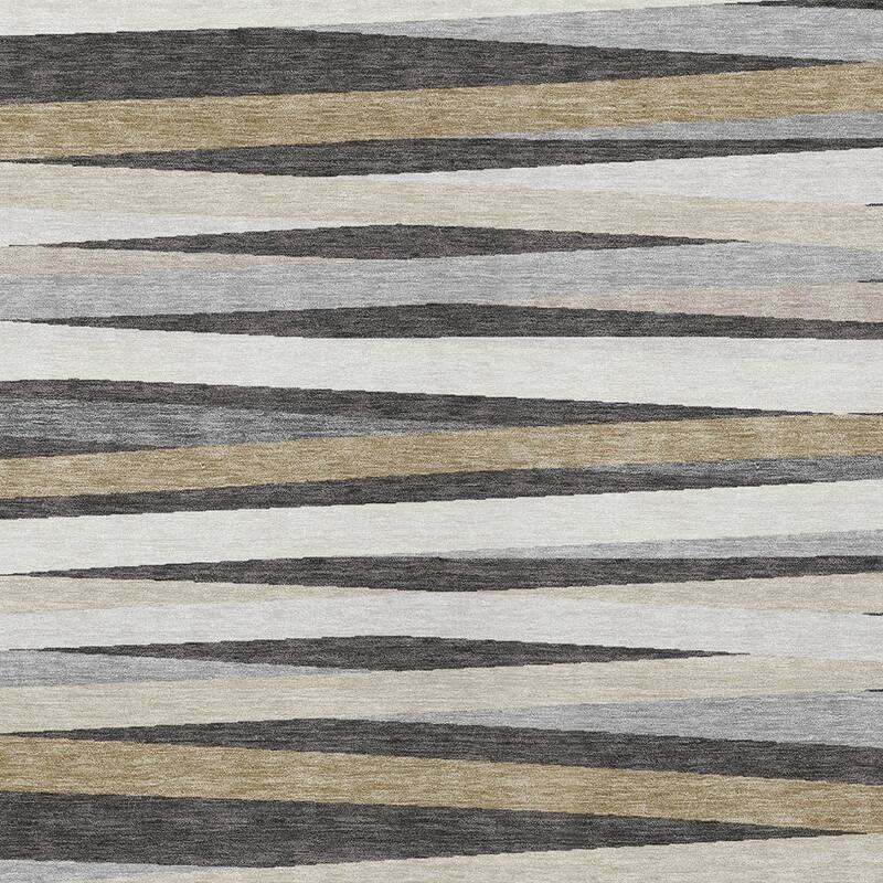 HomeRoots Striped Transitional Rectangle Outdoor Rug