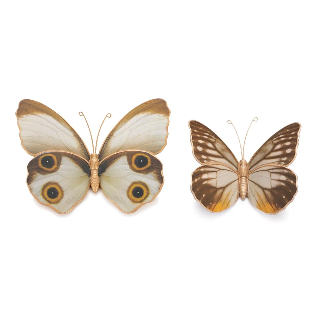 Butterfly and Moth Shelf Sitter Figurines - 5.25" - Set of 2