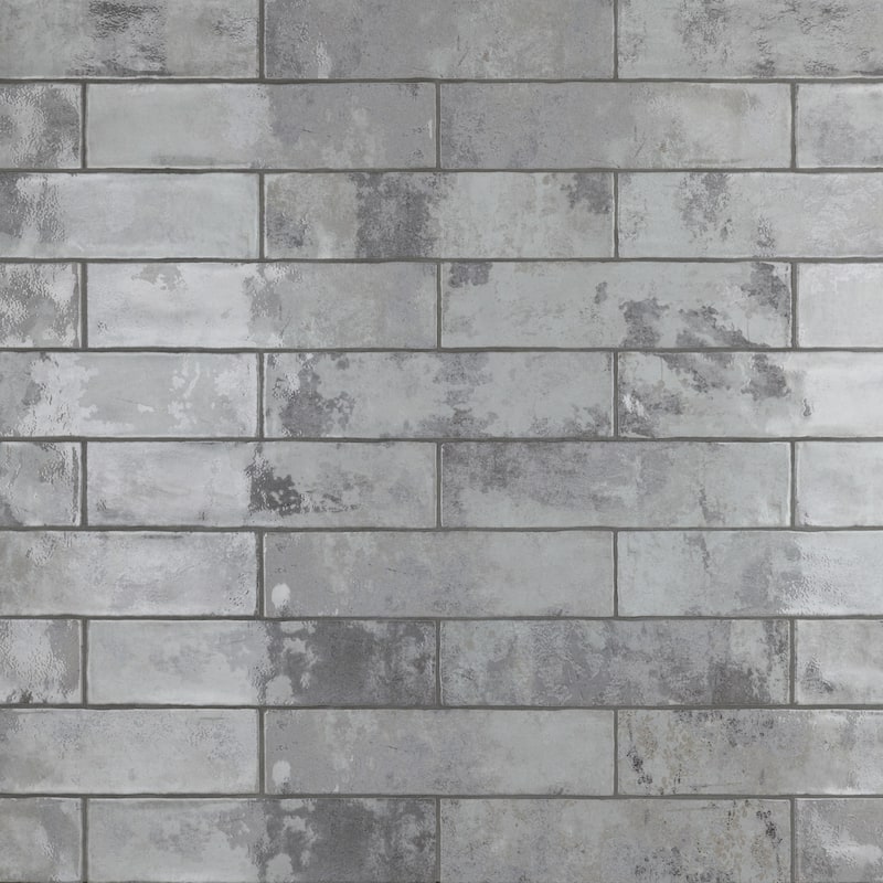 Merola Tile Biarritz Grey 3" x 12" Ceramic Wall Tile