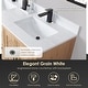 preview thumbnail 47 of 50, Anais 3Single Bathroom Vanity in Light Brown with Grain White Engineered Stone Countertop without Mirror