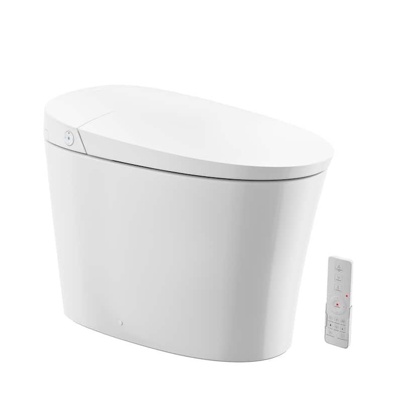 Viro V20 Smart Toilet 12" Rough-In ADA Height in White with Foam Shield, Integrated Tank, Auto Open/Close
