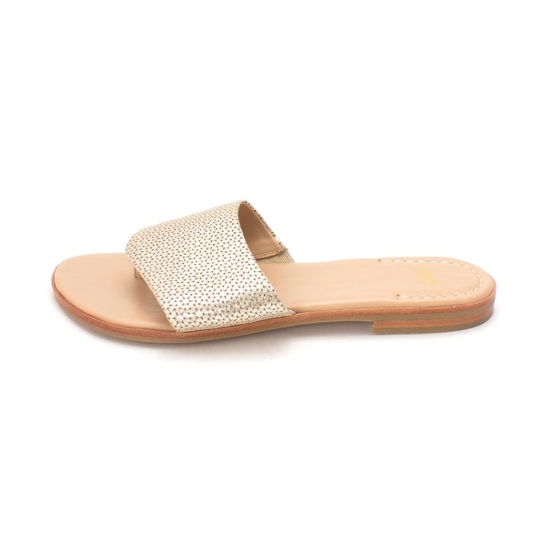 Johnston & Murphy Womens Raney Leather Open Toe Casual Slide Sandals - 10