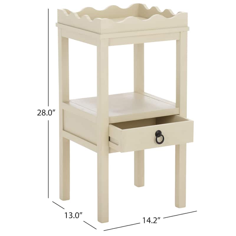 SAFAVIEH Home Darlyn One Drawer Accent Table - 14"W x 13"D x 28"H