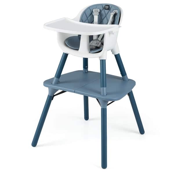 slide 2 of 6, 5 in 1 Convertible Highchair w/Removable Tray for Babies & Toddlers Blue