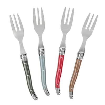 French Home Set of 4 Cake Forks - Holly Berry