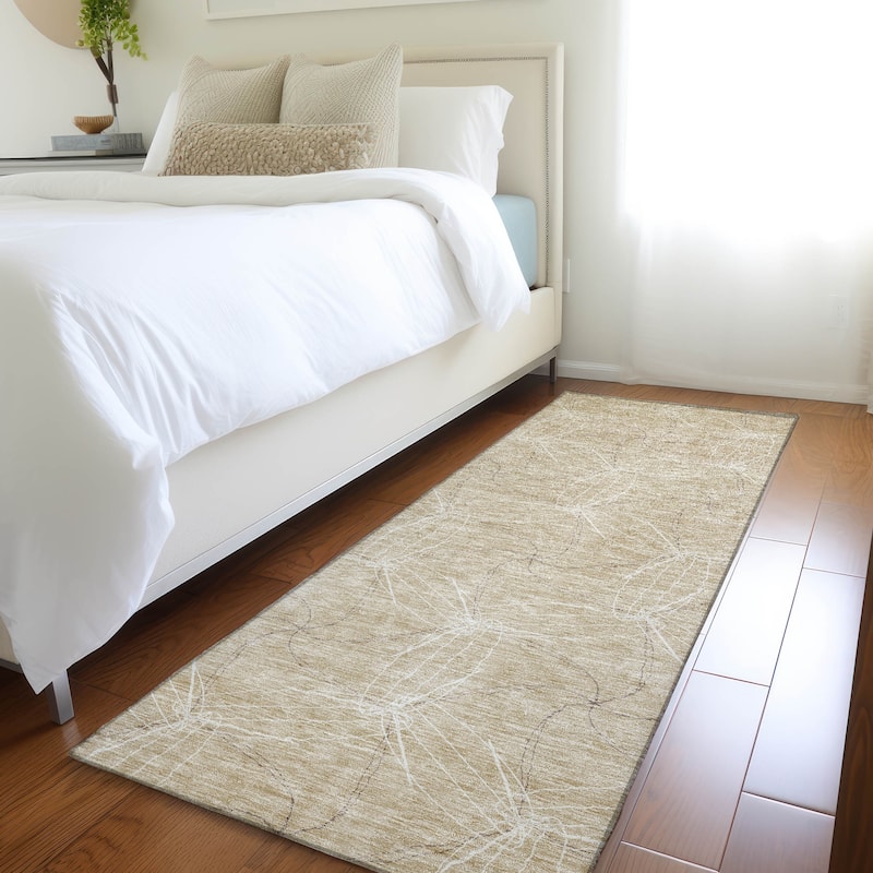Premium Washable Super Soft Modern Symphony Mayfield Rug - Beige - 2'3" x 7'6"