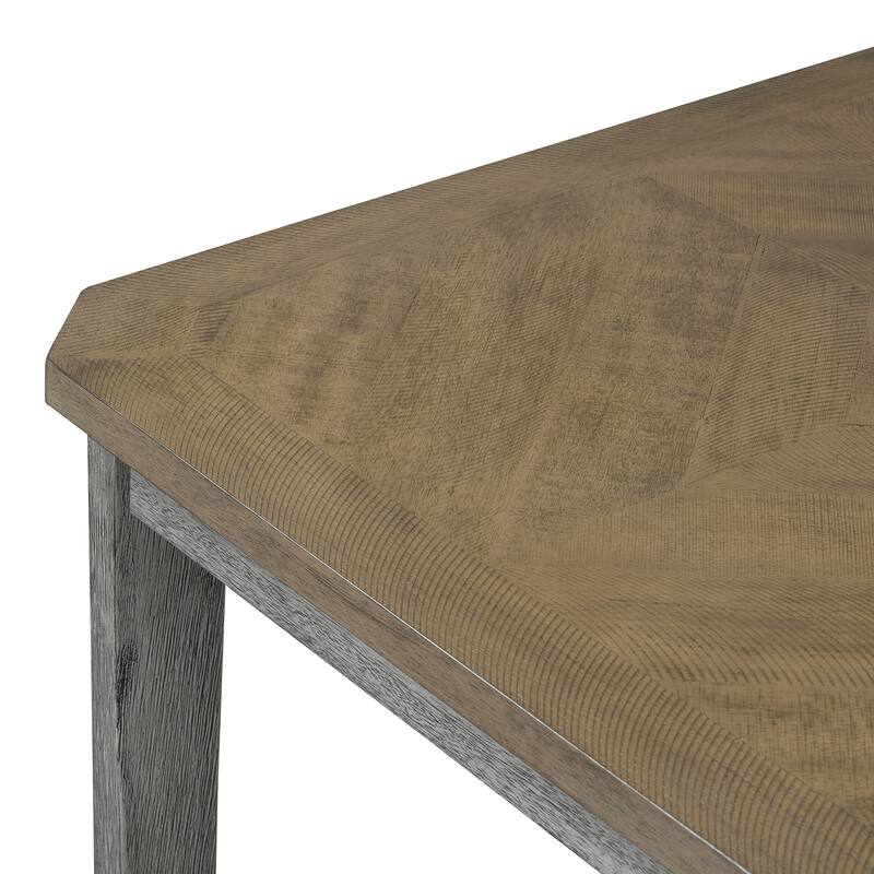 7-Piece Dining Table with 6 Upholstered Chairs