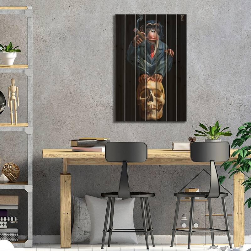 The Great Hippocampus Respite Print On Wood by Alec Huxley - Multi-Color