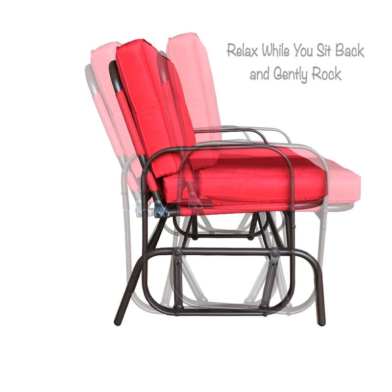 Tolentino 2-Person Brown Outdoor Loveseat Glider