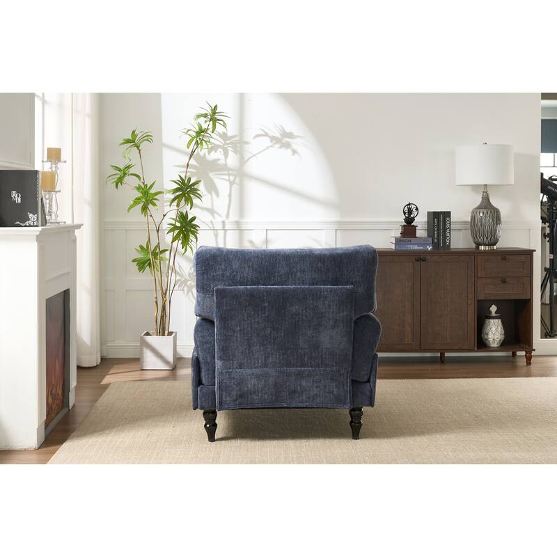 GDFStudio - Marcelline Chaise Lounge Recliner with Solid Wood Frame and Cushion