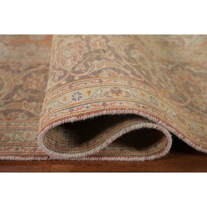 Traditional Kashan Persian Rug Hand-knotted Vintage Wool Carpet - 8'4" x 11'5"