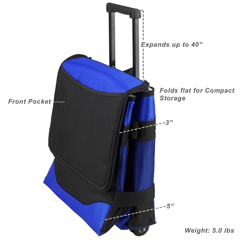 NCAA Washington State Cougars 32 Can Collapsible Rolling Cooler