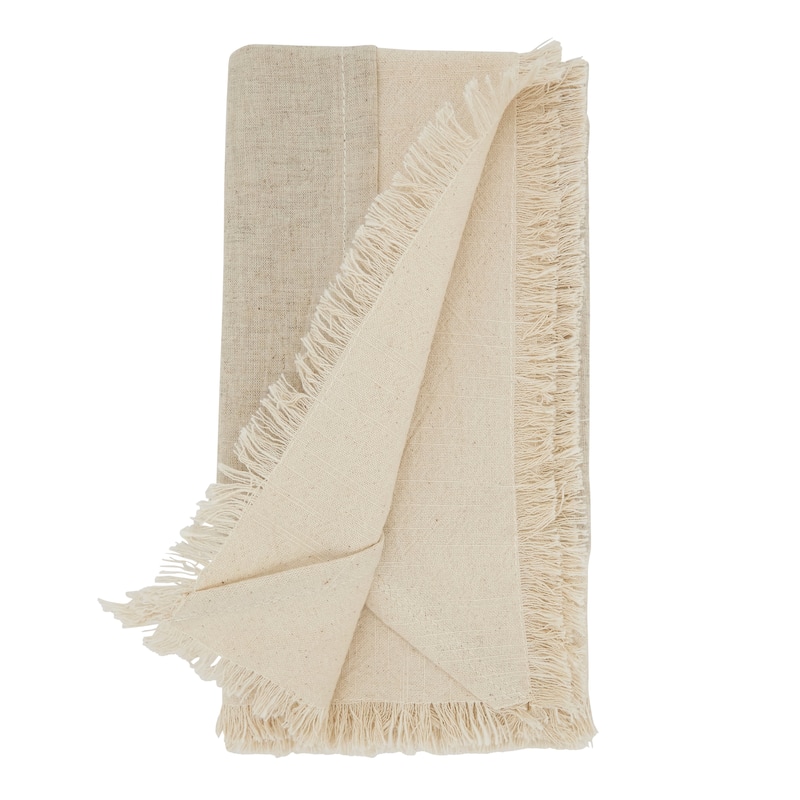 Chic Fringed Double Layer Table Napkin (Set of 4)