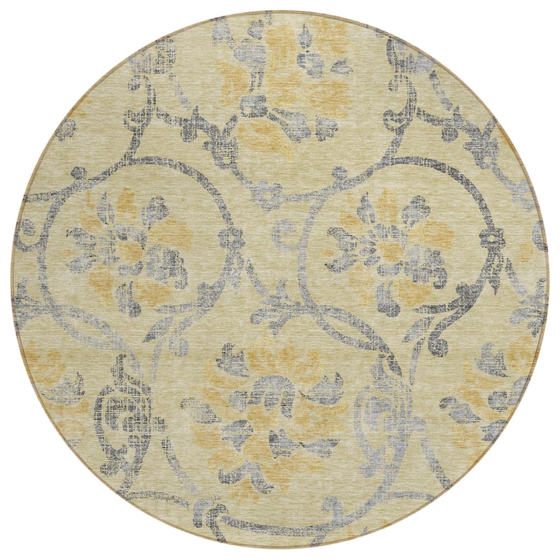 HomeRoots Floral Traditional Rectangle Outdoor Rug
