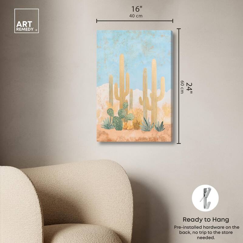 Cactus Canvas by Art Remedy, Gallery Wrapped