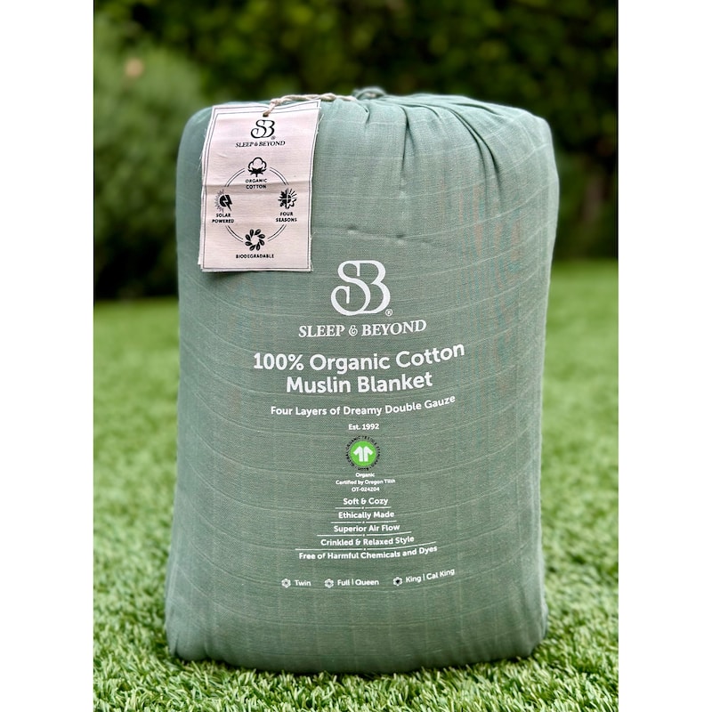 Sleep & Beyond Organic Cotton Muslin Blanket