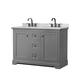 Option Dark Gray / White Carrara Marble Top / Matte Black