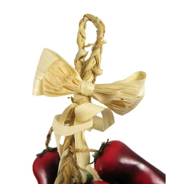 Shop Decorative Red Chili Pepper Braid Kitchen Decor Overstock