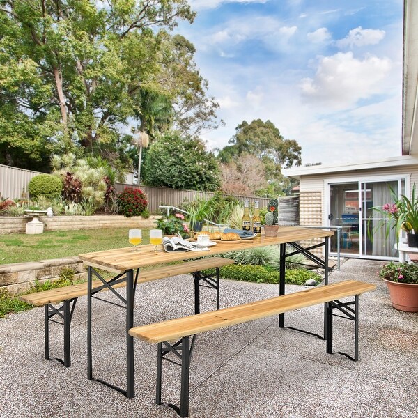 3 piece timber bench setting sales