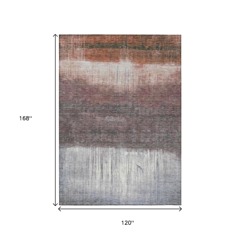 HomeRoots Abstract Transitional Rectangle Outdoor Rug