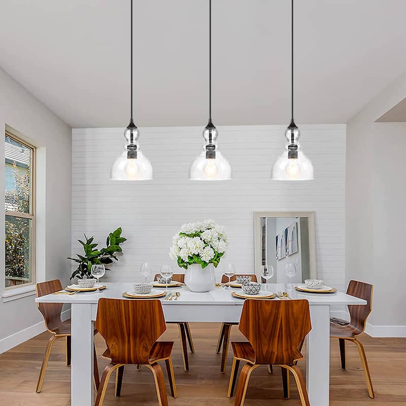 3-Pack 1-Light Mini Pendant with Brushed Nickle