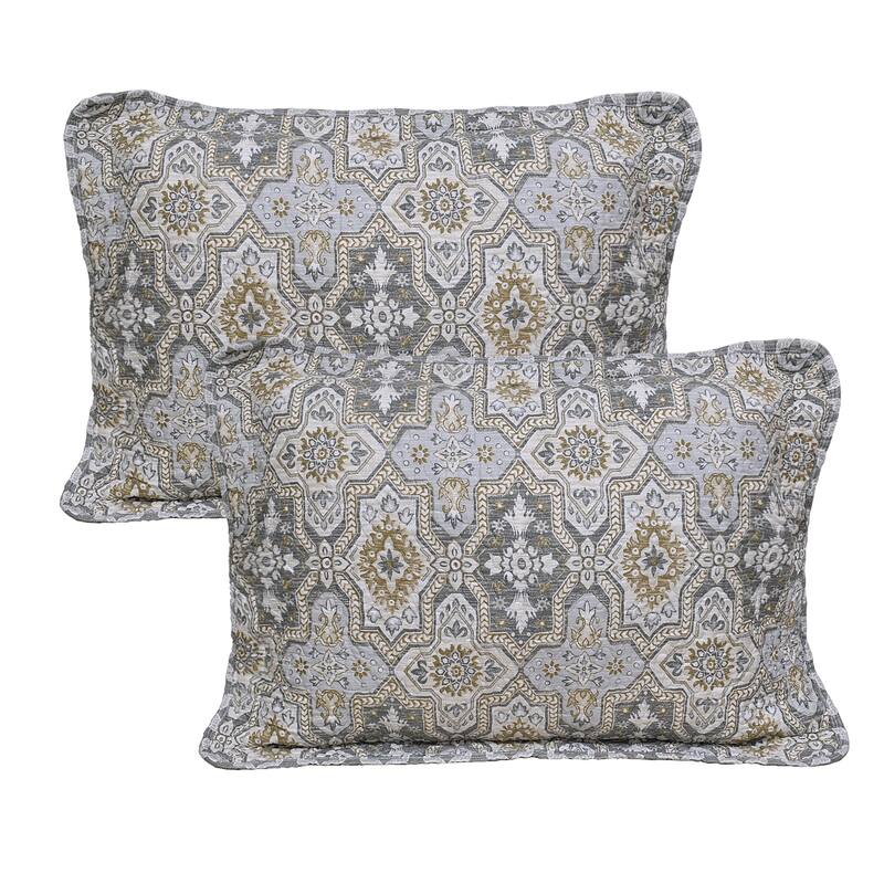 Home Soft Things Floral Trellis Pattern Microfiber 5-piece Quilt Set