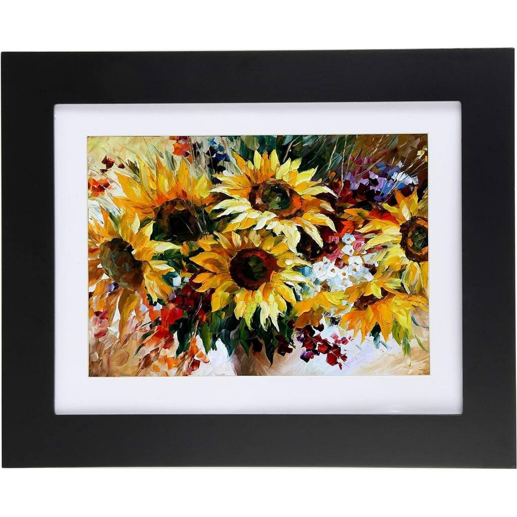 Easy Change Artwork Frame, Changeable Art Frame Fits 8.5" x 11" Artwork (Black)