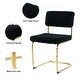 preview thumbnail 10 of 28, Teddy Dining Chair Set of 2 with Upholstered Back Accent Chair and C-Shaped Metal Legs Vanity Chair, Student Desk Chair