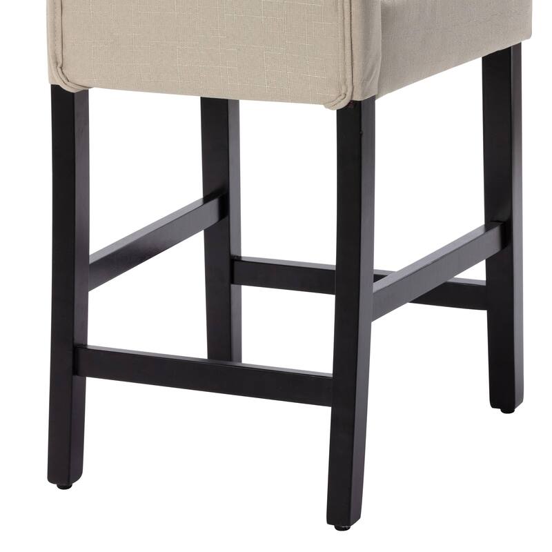24 Inches Bar Stools Set of 2 Upholstered Counter height Bar Stools - N/A