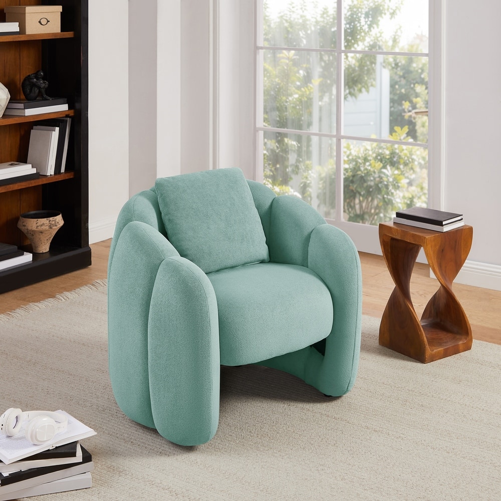 Art Leon Petal Accent Barrel Chair with Pillows