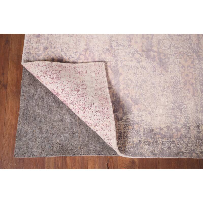 Contemporary Abstract Indian Area Rug Hand-Knotted Wool Carpet - 4'9"x 7'11"