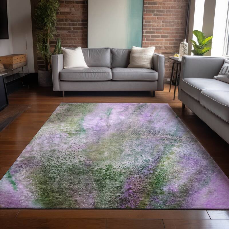 Almisi Contemporary Abstract Weather Resistant Modern Chic Outdoor Rug