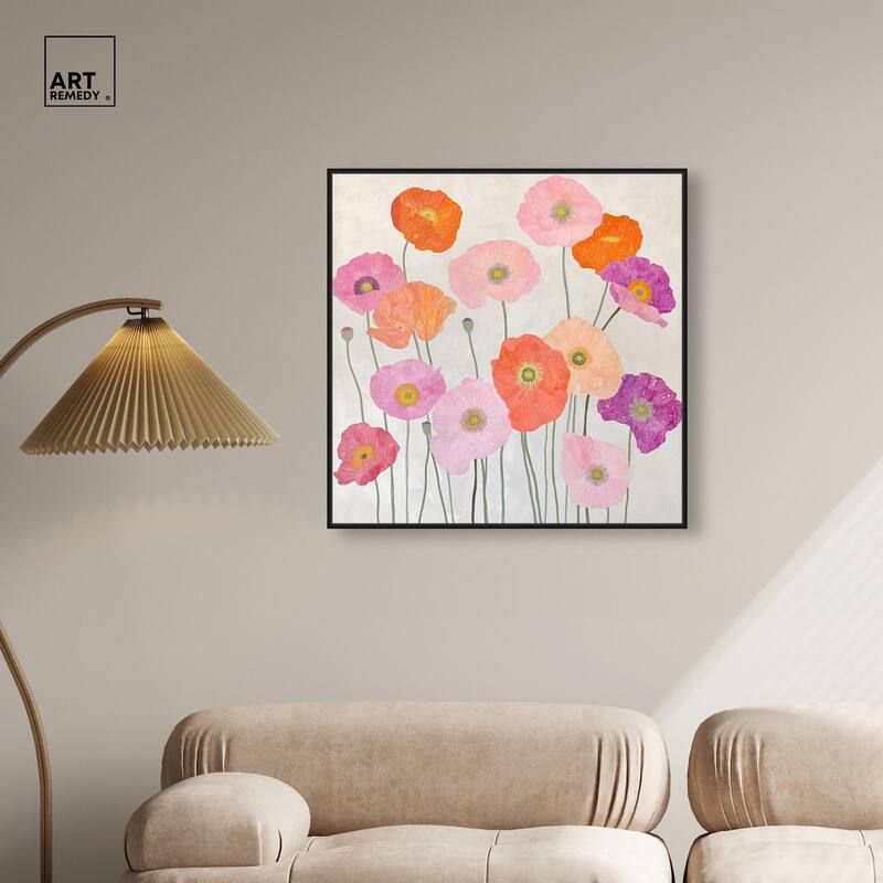 Sunset Poppy Chorus I Canvas by Art Remedy
