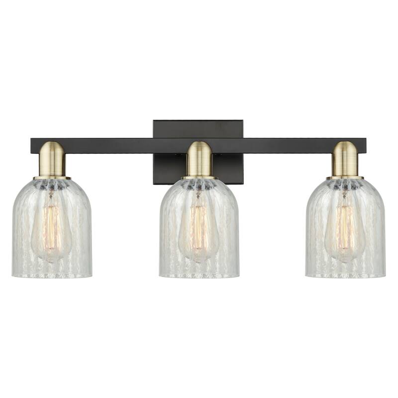 Innovations Lighting Endless Possibilities Arcadia - Caledonia - 3 Light 24" Bath Vanity Light - Mouchette/Black Antique Brass